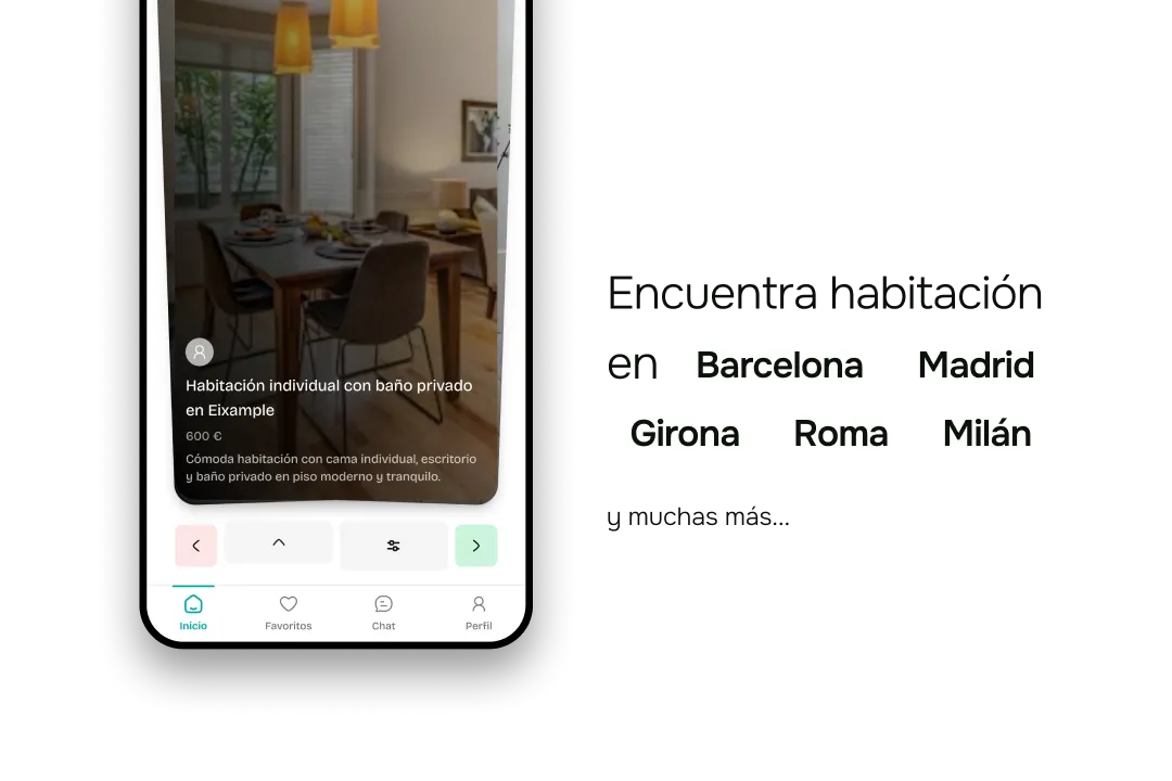 Flatmatch - Selector de ciudades de la app de búsqueda de alojamiento