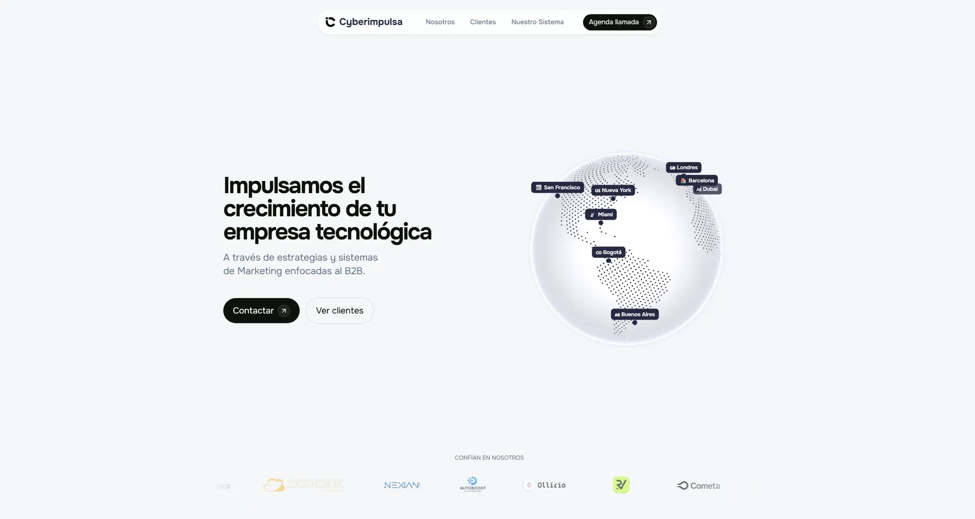 Vista previa del proyecto Landing B2B para convertir interés en reuniones