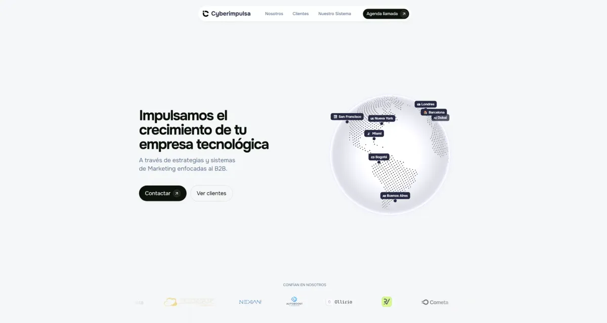 Landing B2B para convertir interés en reuniones