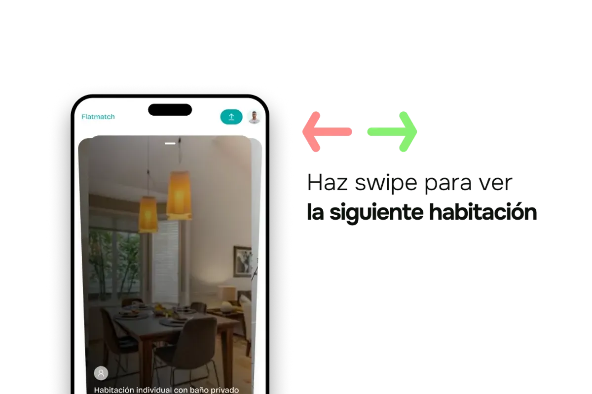 Interfaz principal del MVP de Flatmatch - De idea a producto en 6 semanas