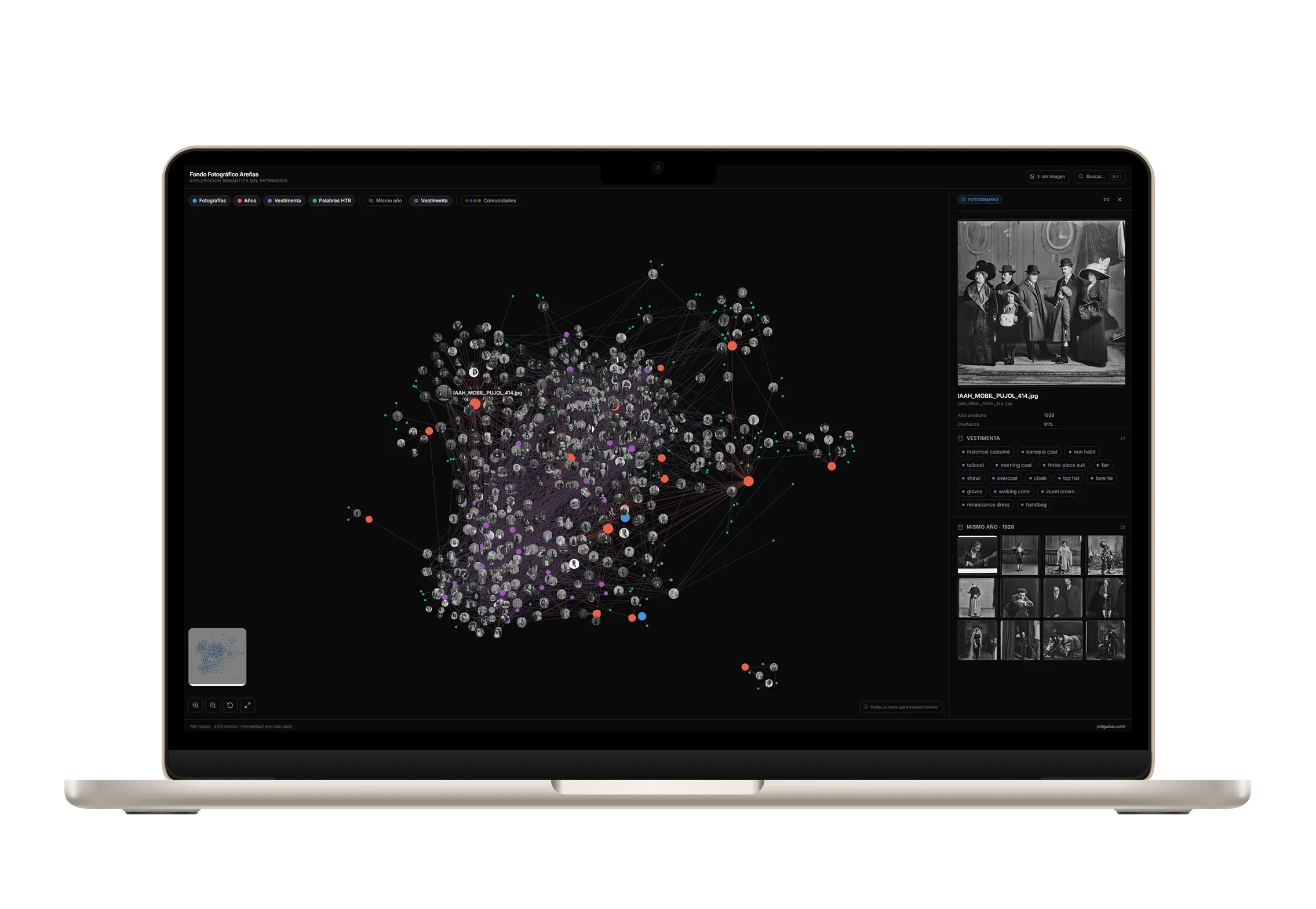 Vista previa del proyecto Explorador web para descubrir patrimonio universitario